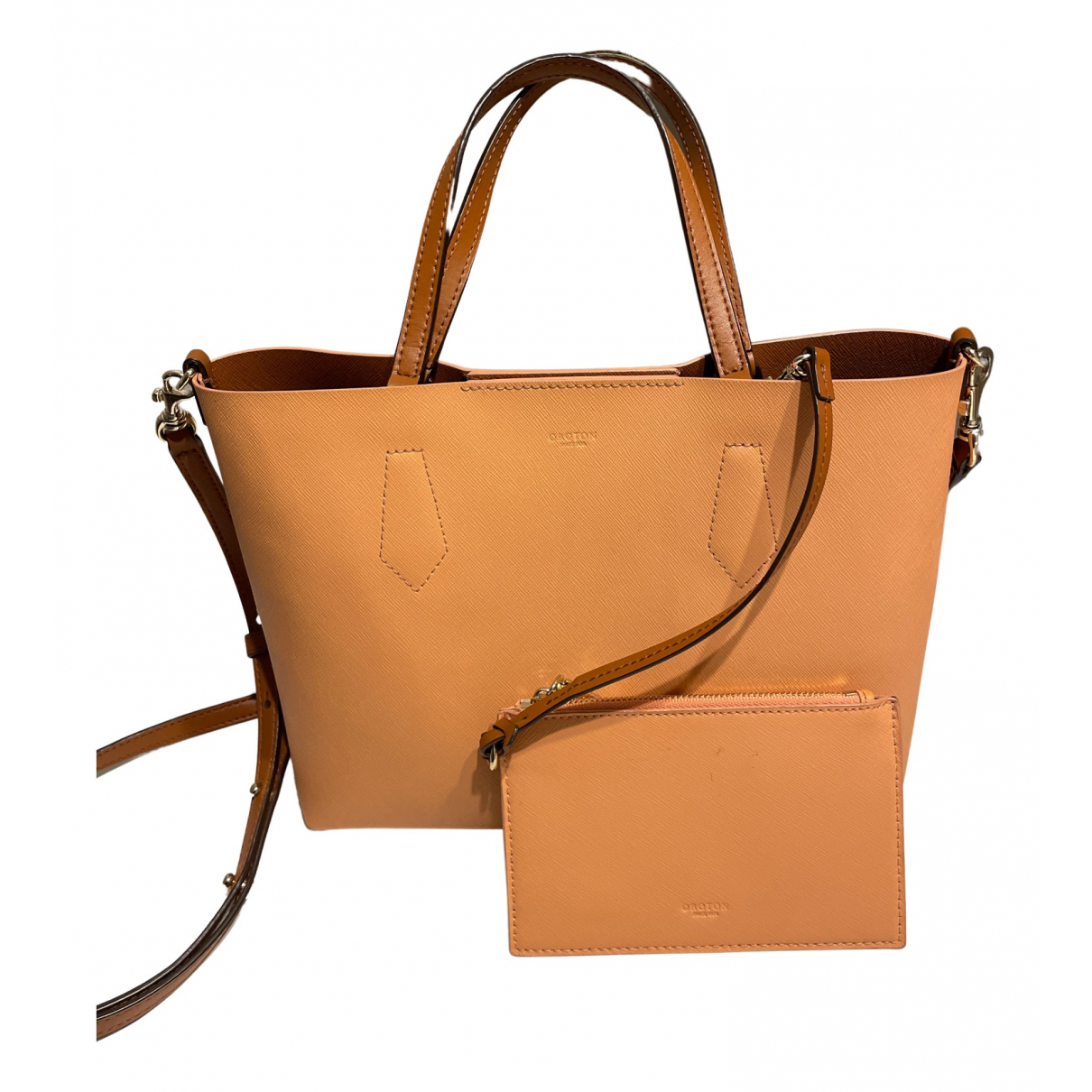 Leather crossbody bag Oroton Brown in 